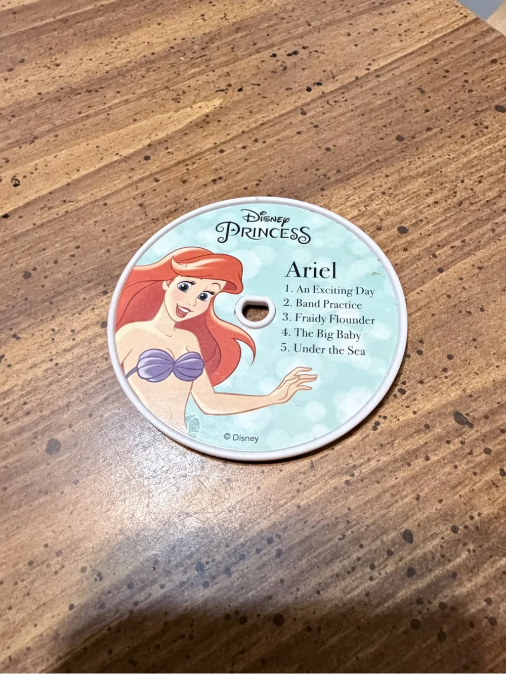 Disney Ariel CD Disc — Aqua, Purple & Red untested